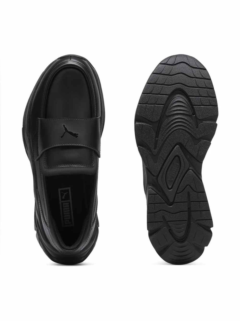 Puma Women's Soafyr Black Leather Loafers - Picture 7 of 14
